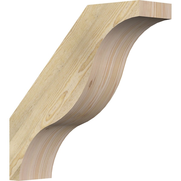 Ekena Millwork 6"W x 22"D x 22"H Funston Rough Sawn Knee Brace, Douglas Fir BRC06X22X22FST00RDF - main